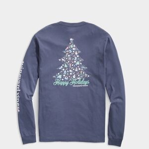 Vineyard Vines Boys' Long Sleeve Christmas Shirt